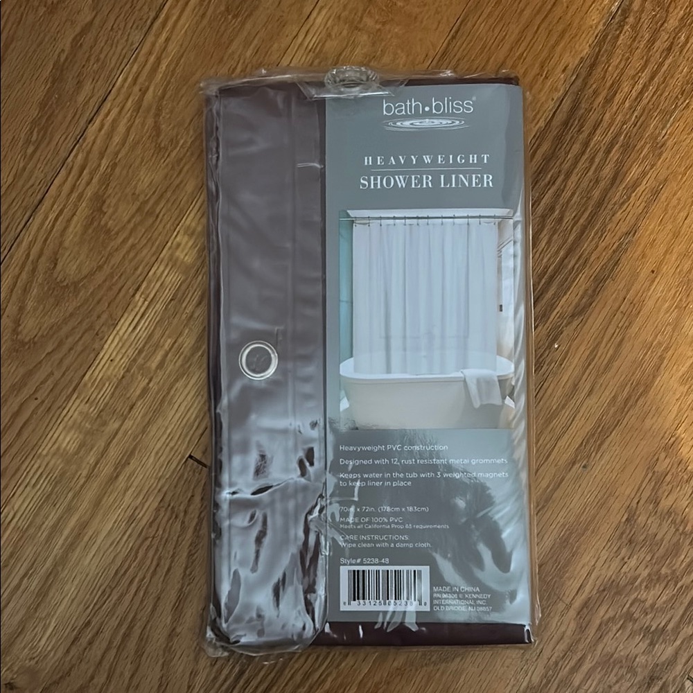 Bath Bliss Heavyweight Shower Liner - Burgandy